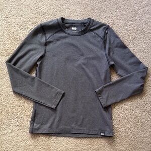 REI Boys Charcoal Base Layer Long Sleeve Top